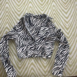 Cute Zebra Corset Crop